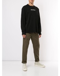 schwarzes bedrucktes Sweatshirt von Makavelic