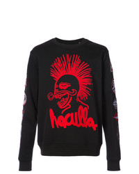 schwarzes bedrucktes Sweatshirt von Haculla