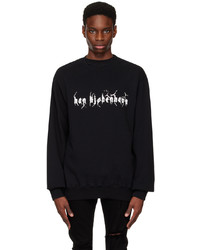 schwarzes bedrucktes Sweatshirt von Han Kjobenhavn