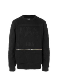 schwarzes bedrucktes Sweatshirt von Hood by Air