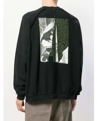 schwarzes bedrucktes Sweatshirt von Komakino