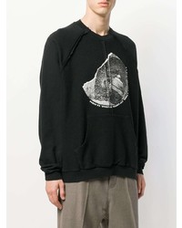 schwarzes bedrucktes Sweatshirt von Komakino