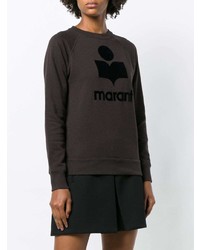schwarzes bedrucktes Sweatshirt von Isabel Marant Etoile