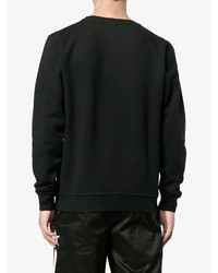 schwarzes bedrucktes Sweatshirt von Marcelo Burlon County of Milan