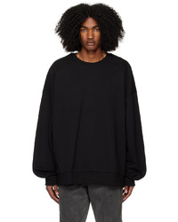 schwarzes bedrucktes Sweatshirt von Juun.J