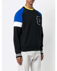 schwarzes bedrucktes Sweatshirt von Calvin Klein