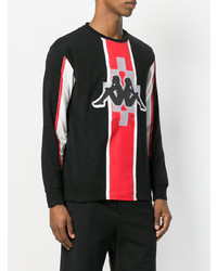 schwarzes bedrucktes Sweatshirt von Marcelo Burlon County of Milan