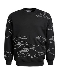 schwarzes bedrucktes Sweatshirt von khujo