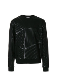 schwarzes bedrucktes Sweatshirt von Les Hommes Urban