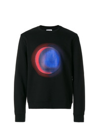 schwarzes bedrucktes Sweatshirt von Les Hommes Urban