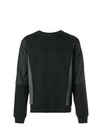 schwarzes bedrucktes Sweatshirt von Les Hommes Urban