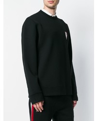 schwarzes bedrucktes Sweatshirt von Neil Barrett