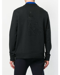 schwarzes bedrucktes Sweatshirt von Moncler