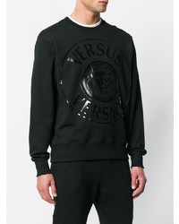 schwarzes bedrucktes Sweatshirt von Versus