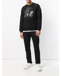 schwarzes bedrucktes Sweatshirt von Plein Sport