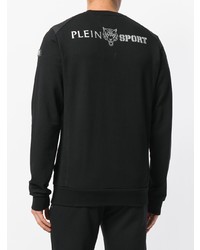 schwarzes bedrucktes Sweatshirt von Plein Sport