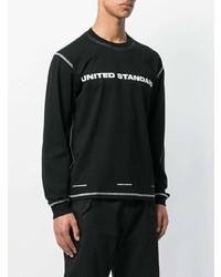 schwarzes bedrucktes Sweatshirt von United Standard