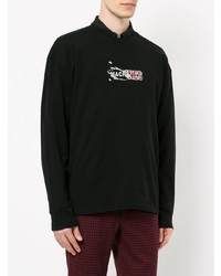 schwarzes bedrucktes Sweatshirt von Education From Youngmachines