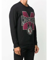 schwarzes bedrucktes Sweatshirt von Moschino