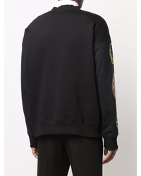 schwarzes bedrucktes Sweatshirt von VERSACE JEANS COUTURE