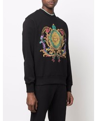 schwarzes bedrucktes Sweatshirt von VERSACE JEANS COUTURE