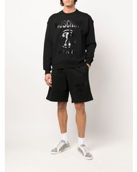 schwarzes bedrucktes Sweatshirt von Moschino