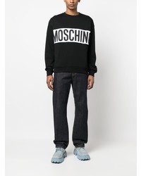 schwarzes bedrucktes Sweatshirt von Moschino