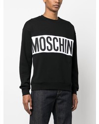 schwarzes bedrucktes Sweatshirt von Moschino