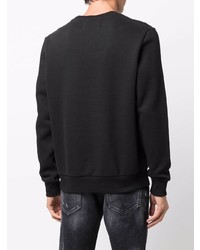 schwarzes bedrucktes Sweatshirt von Calvin Klein Jeans