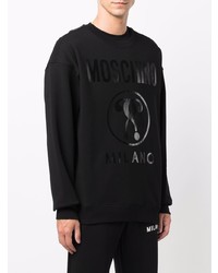 schwarzes bedrucktes Sweatshirt von Moschino