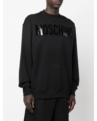 schwarzes bedrucktes Sweatshirt von Moschino