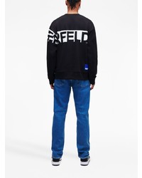 schwarzes bedrucktes Sweatshirt von KARL LAGERFELD JEANS