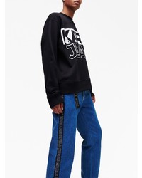 schwarzes bedrucktes Sweatshirt von KARL LAGERFELD JEANS