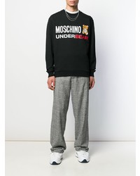 schwarzes bedrucktes Sweatshirt von Moschino