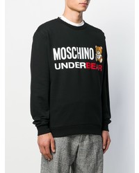 schwarzes bedrucktes Sweatshirt von Moschino