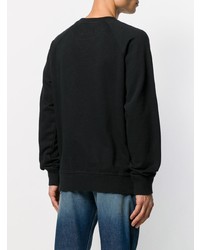 schwarzes bedrucktes Sweatshirt von Calvin Klein Jeans