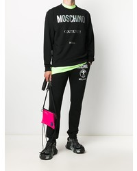 schwarzes bedrucktes Sweatshirt von Moschino