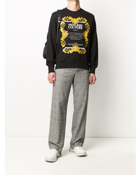 schwarzes bedrucktes Sweatshirt von VERSACE JEANS COUTURE