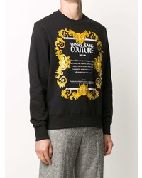 schwarzes bedrucktes Sweatshirt von VERSACE JEANS COUTURE