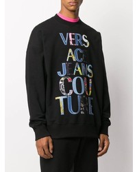 schwarzes bedrucktes Sweatshirt von VERSACE JEANS COUTURE