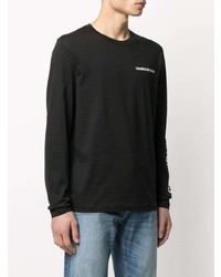 schwarzes bedrucktes Sweatshirt von Calvin Klein Jeans