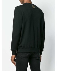 schwarzes bedrucktes Sweatshirt von Billionaire