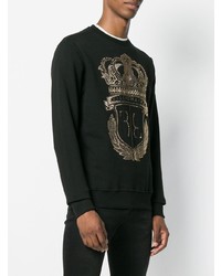 schwarzes bedrucktes Sweatshirt von Billionaire