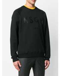 schwarzes bedrucktes Sweatshirt von MSGM