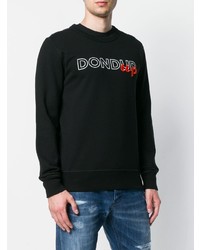 schwarzes bedrucktes Sweatshirt von Dondup