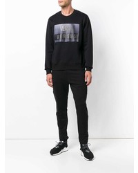 schwarzes bedrucktes Sweatshirt von Versus