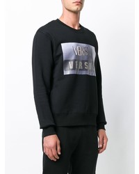 schwarzes bedrucktes Sweatshirt von Versus