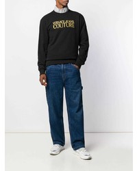 schwarzes bedrucktes Sweatshirt von VERSACE JEANS COUTURE