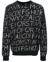 schwarzes bedrucktes Sweatshirt von Love Moschino