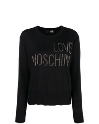 schwarzes bedrucktes Sweatshirt von Love Moschino